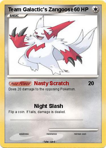 Pokemon Team Galactic's Zangoose