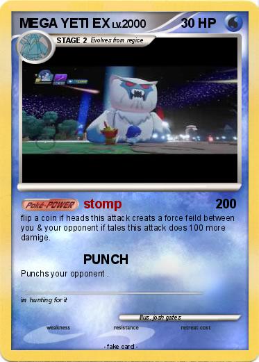 Pokemon MEGA YETI EX