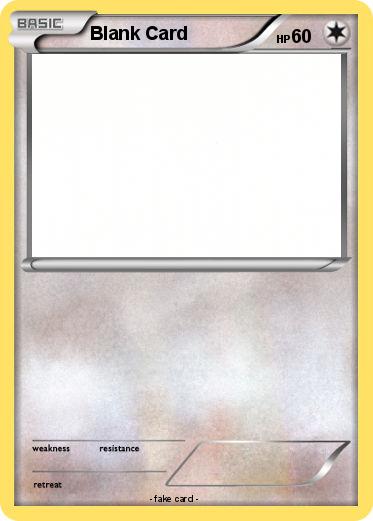 Pokemon Blank Card