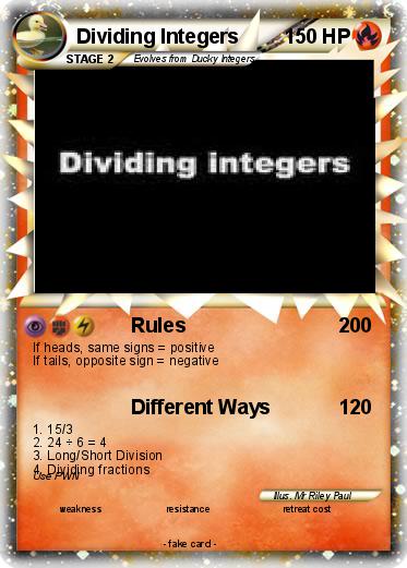 Pokemon Dividing Integers