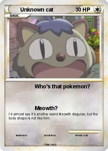 Pokemon Unknown cat