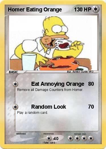 Pokemon Homer Eating Orange