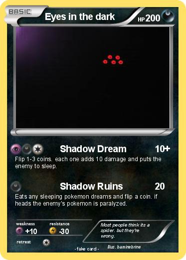 Pokemon Eyes in the dark