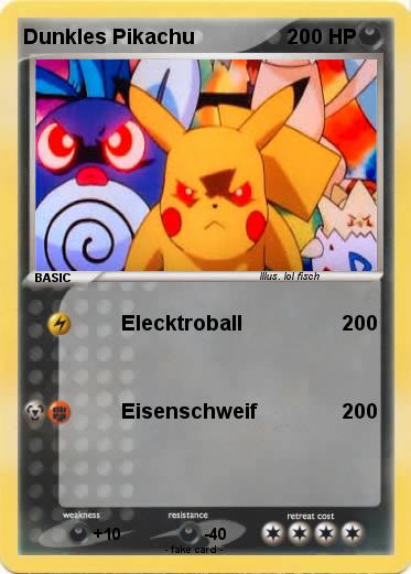 Pokemon Dunkles Pikachu
