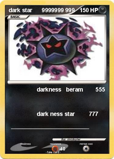 Pokemon dark star      9999999 999