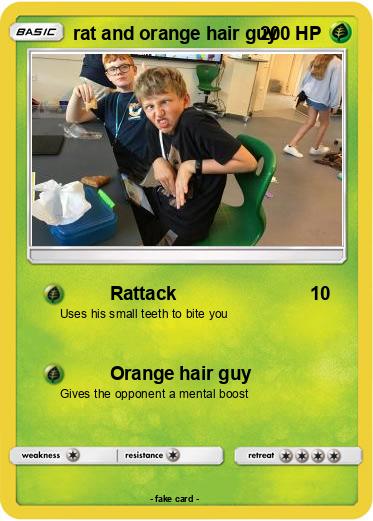 Pokemon rat and orange hair guy
