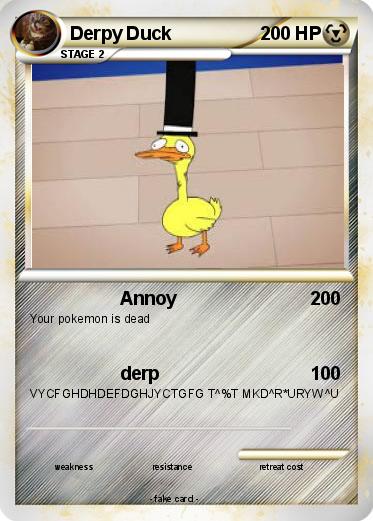 Pokemon Derpy Duck