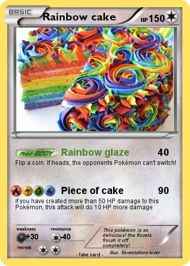 Pokemon Rainbow cake