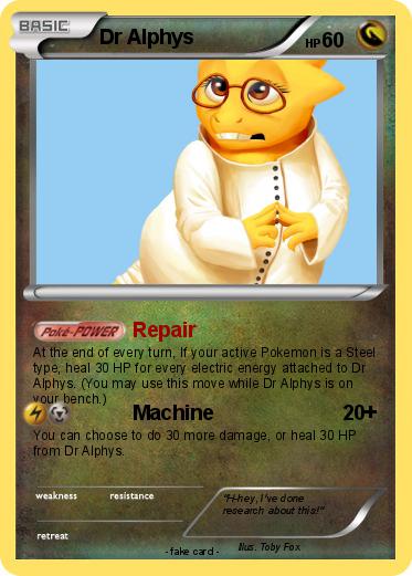 Pokemon Dr Alphys