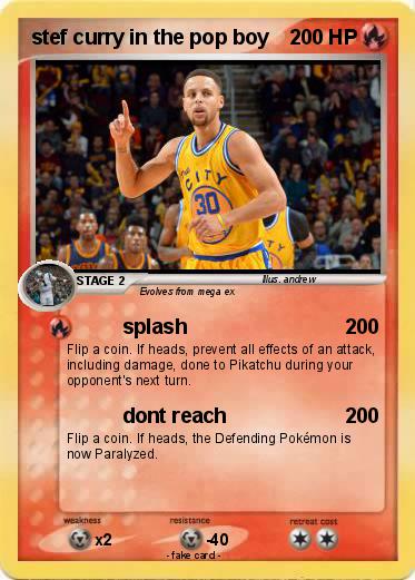 Pokemon stef curry in the pop boy