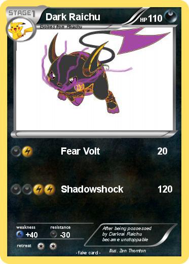 Pokemon Dark Raichu