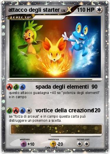 Pokemon attacco degli starter