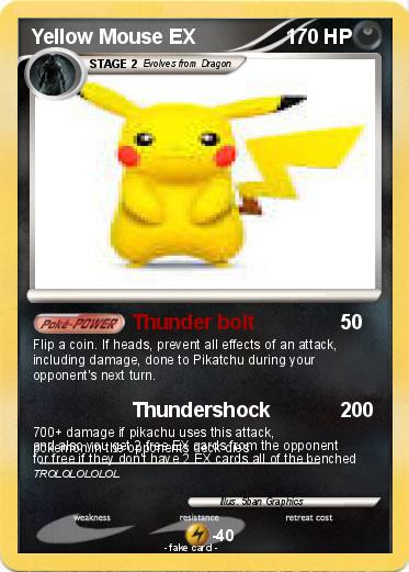 Pokemon Yellow Mouse EX