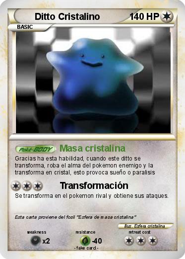 Pokemon Ditto Cristalino