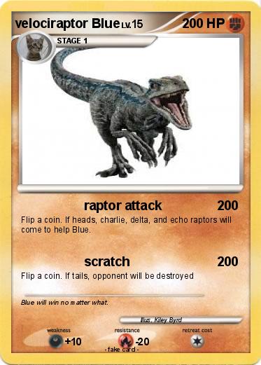 Pokemon velociraptor Blue
