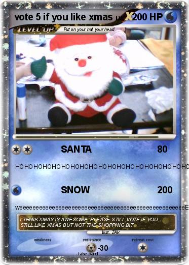 Pokemon vote 5 if you like xmas