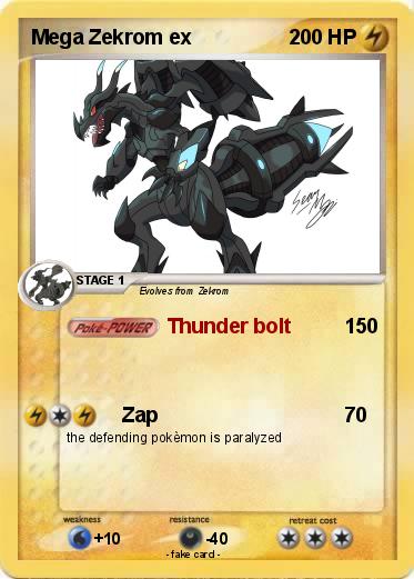 M Zekrom Ex Pokemon Card 