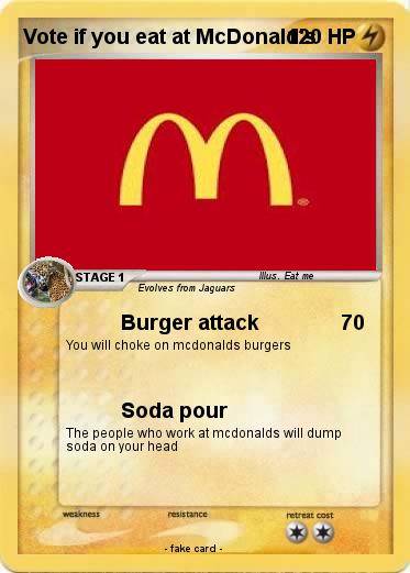 Pokemon Vote if you eat at McDonald's