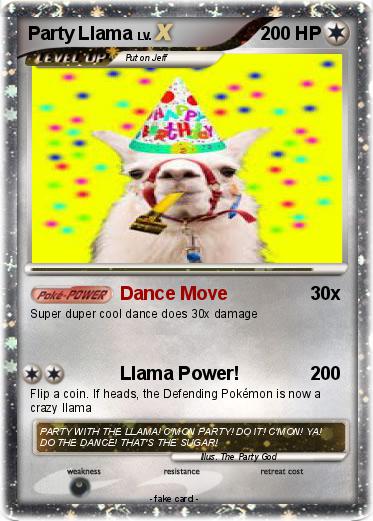 Pokemon Party Llama