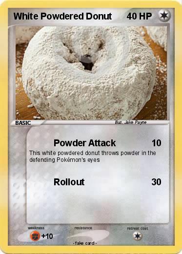 Pokemon White Powdered Donut