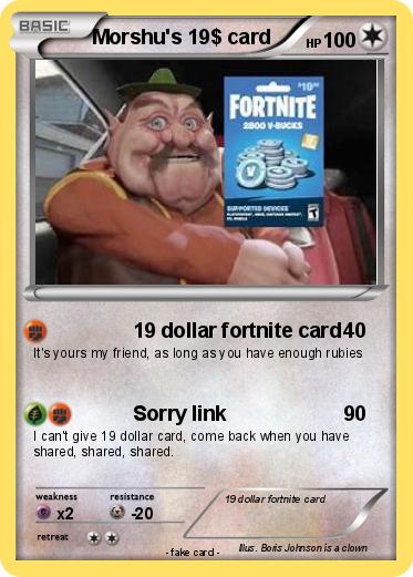 Pokemon Morshu's 19$ card