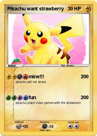 Pokemon Pikachu want strawberry