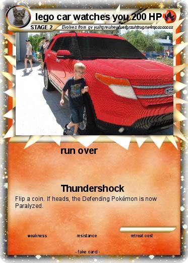 Pokemon lego car watches you