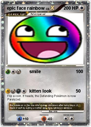 Pokemon epic face rainbow