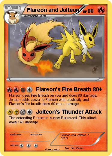 Pokemon Flareon and Jolteon