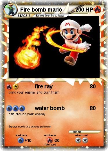 Pokemon Fire bomb mario