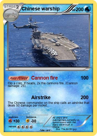 Pokemon Chinese warship