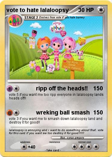 Pokemon vote to hate lalaloopsy