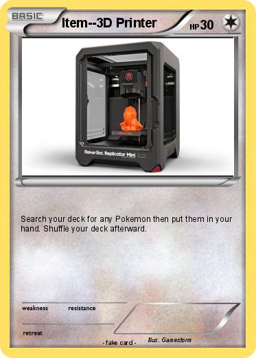 Pokemon Item--3D Printer