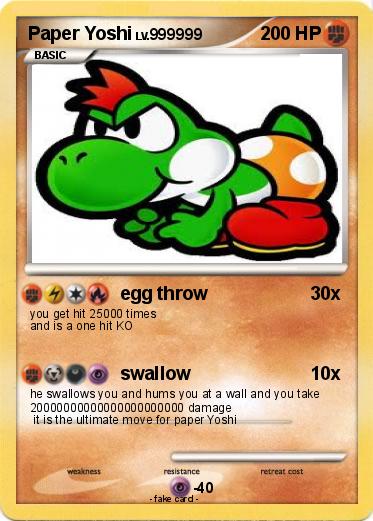 Pokemon Paper Yoshi