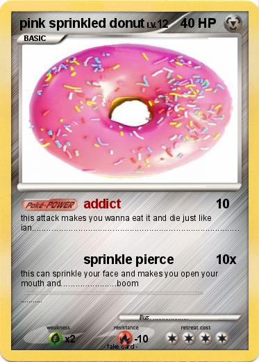 Pokemon pink sprinkled donut
