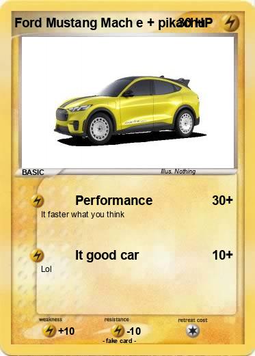 Pokemon Ford Mustang Mach e + pikachu