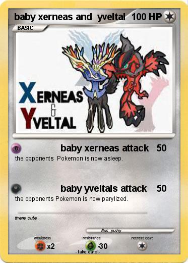 Pokemon baby xerneas and  yveltal