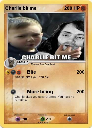 Pokemon Charlie bit me