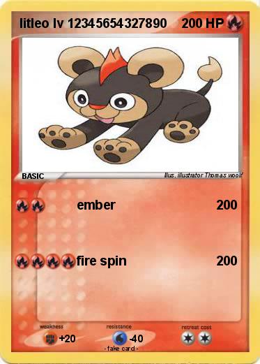 Pokemon litleo lv 12345654327890