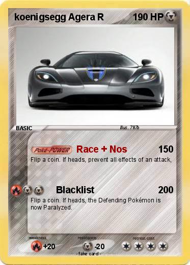 Pokemon koenigsegg Agera R