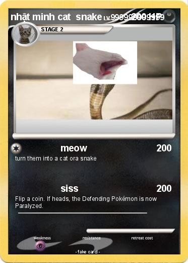 Pokemon nhật minh cat  snake
