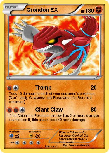 Pokemon Grondon EX