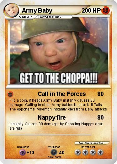Pokemon Army Baby