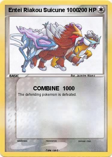 Pokemon Entei Riakou Suicune 1000