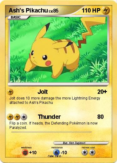 Pokemon Ash's Pikachu