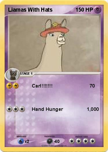 Pokemon Liamas With Hats