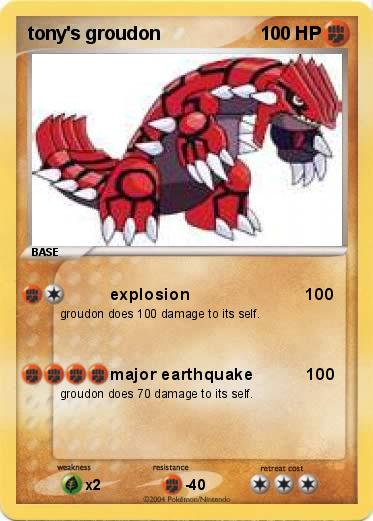 Pokemon tony's groudon