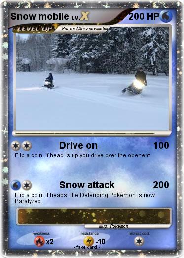 Pokemon Snow mobile