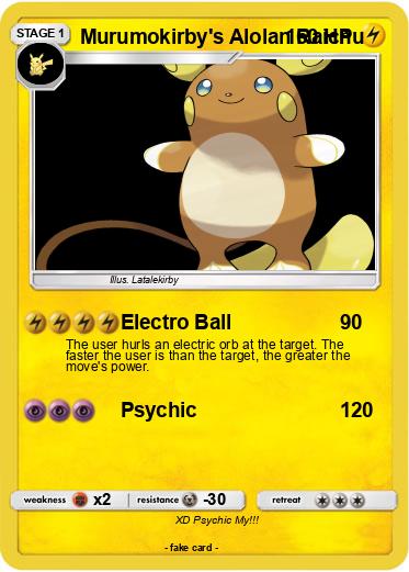 Pokemon Murumokirby's Alolan Raichu