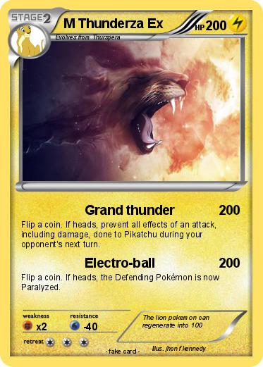 Pokemon M Thunderza Ex
